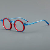 Perri Retro Round Acetate Optical Glasses Frames Round Frames Southood Blue red